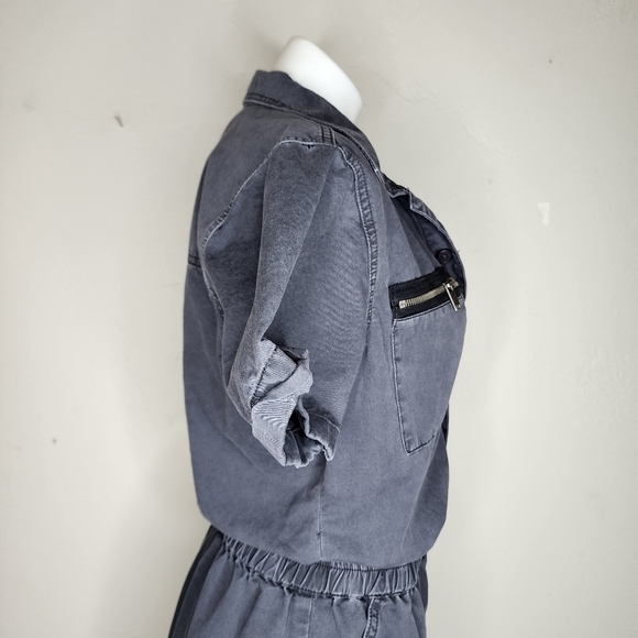 BLANKNYC Washed Black Boiler Romper Size Small - Picture 10 of 14